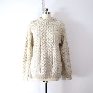 vintage orvis irish fisherman wool sweater M